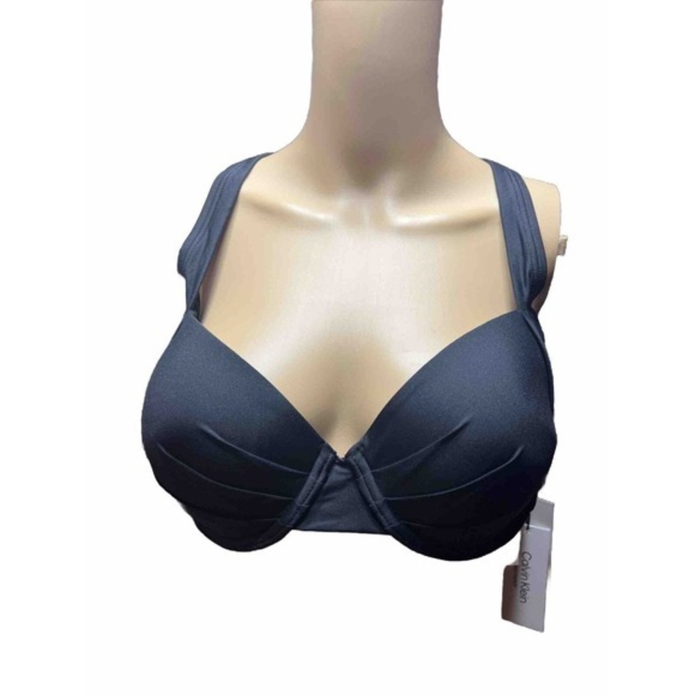 Calvin Klein Black Underwire Bikini Swim Top, US Medium